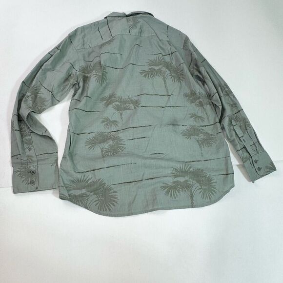 Tommy Bahama Shirt Mens Medium Button Down Cotton Palm Trees Green Top - Picture 7 of 10